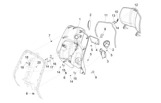 Legshield Vespa Primavera 4-stroke 3-valve (euro4 injection iget) Beige Unico Opaco 516/A