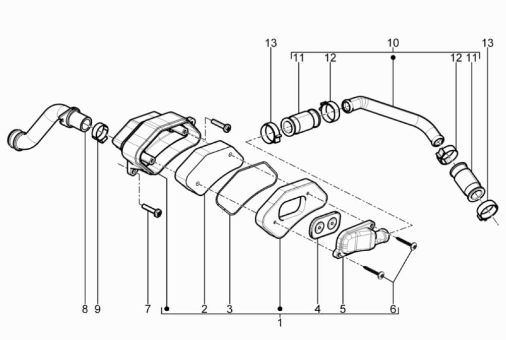 Secondary air supply Piaggio Typhoon 50 2-stroke Euro 3 2011