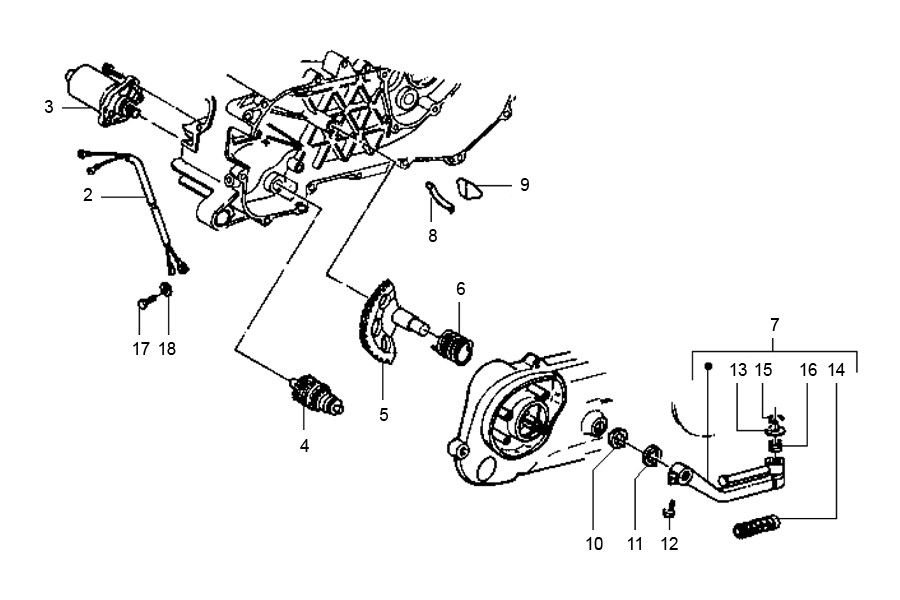 Bendix- Starter Gilera Runner 98-2005 2-stroke
