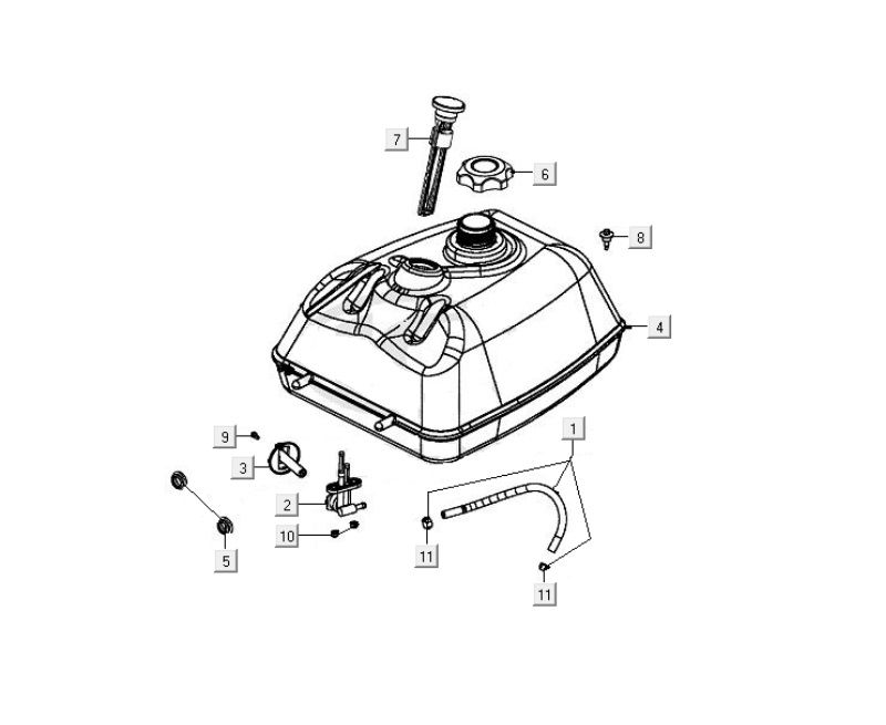 Fuel tank Kymco MXU 400