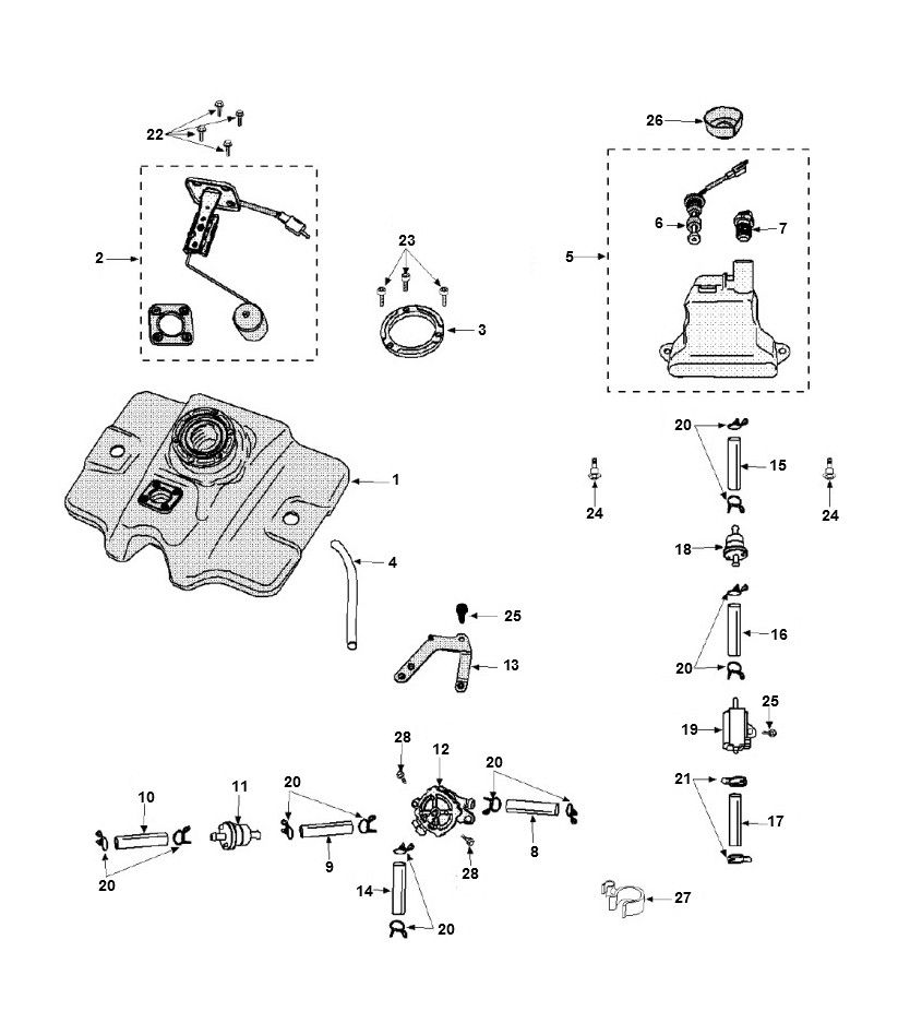 Fuel Tank - Oil Tank Peugeot Speedfight 3 AC 2-Stroke