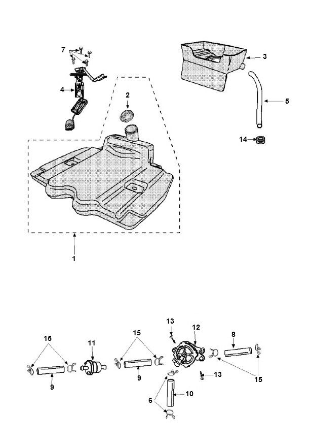 Fuel Tank - Oil Tank Peugeot Vivacity 3 4-Stroke