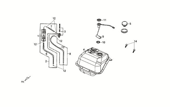 Benzinetank - benzinevlotter Sym Crox 50 E3