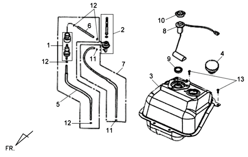 Fuel tank - Fuel float Sym Symphony SR (BK5560) black