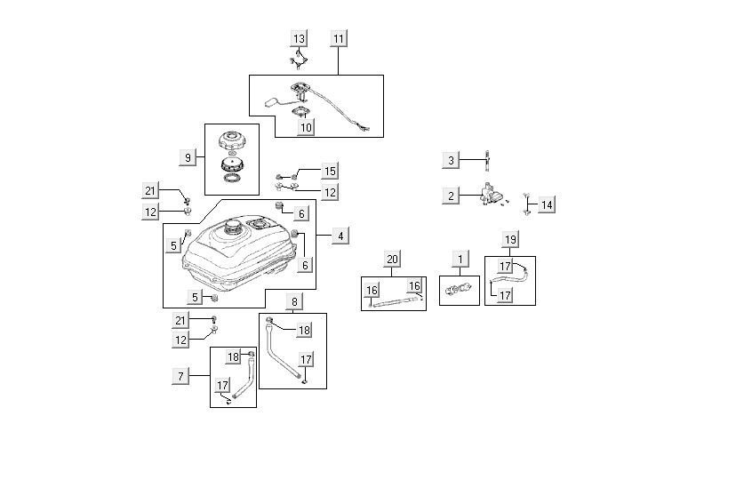 Fuel tank Kymco MXU 150