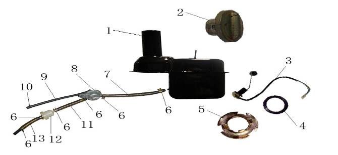 Gas tank AGM GT black