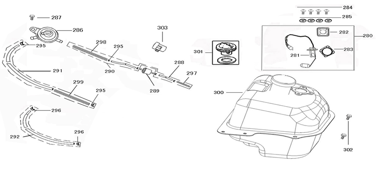 Gas tank AGM Star50 creme terra