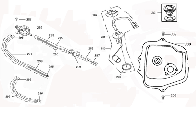 Gas tank AGM VX50s dark blue