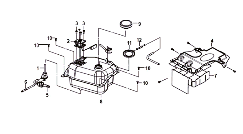 Fuel tank petrol float Sym Jet 14