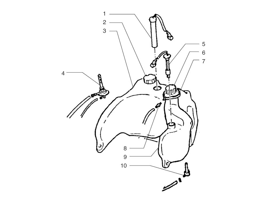 Fuel tank Beta Ark-RR LC red 2008 2-stroke