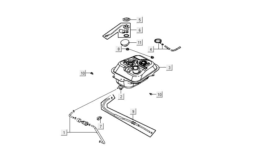 Fuel tank Kymco Carry 4-stroke white