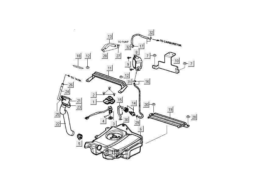Fuel tank Kymco Filly 4-stroke silver