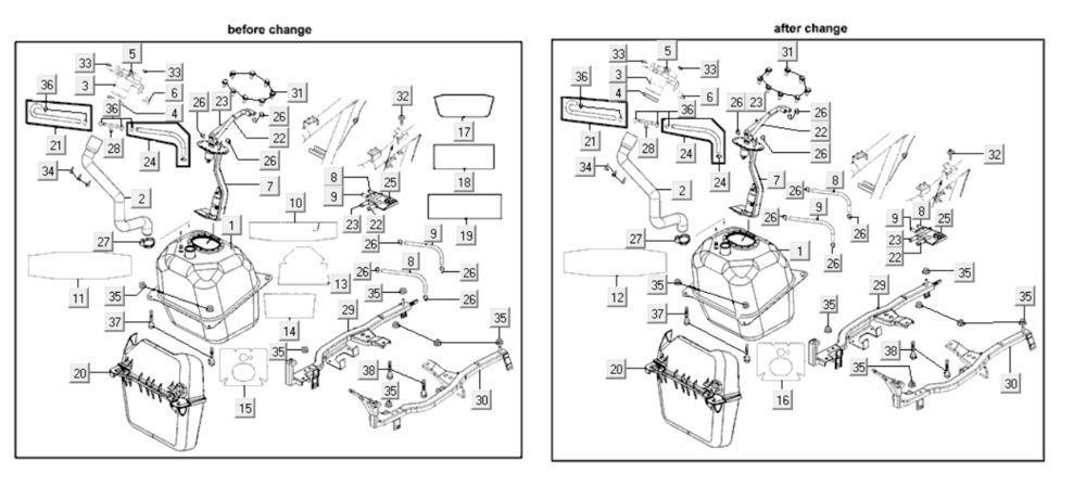 Fuel tank Kymco Myroad 700i