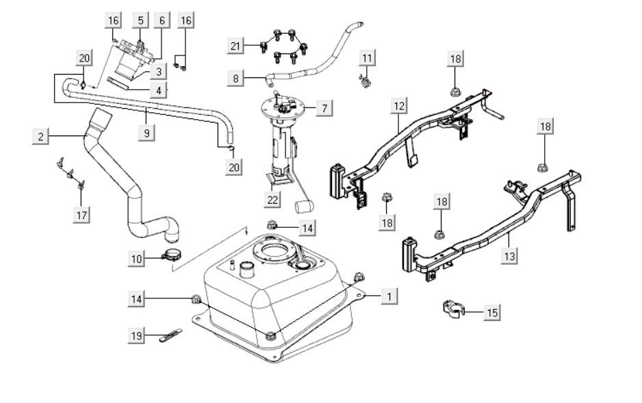 Fuel tank Kymco Xciting 500i