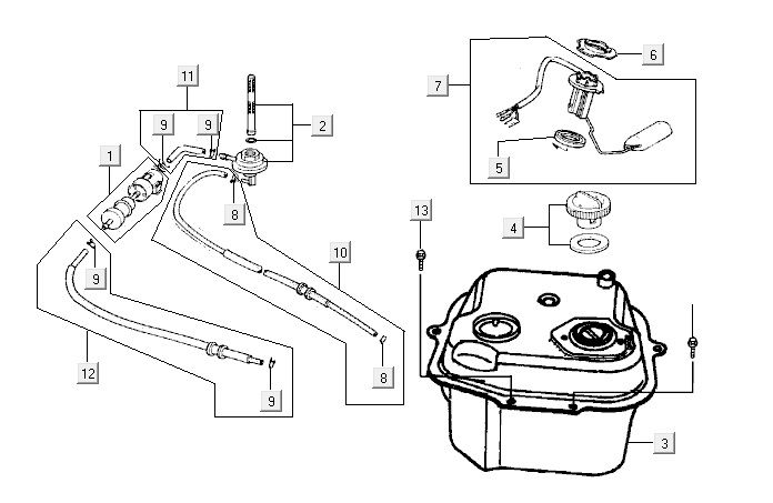 Fuel tank Kymco Yup 2t ac black gloss
