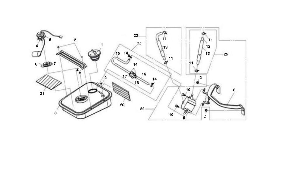 Fuel tank Sym Jet Sport-X 2-stroke