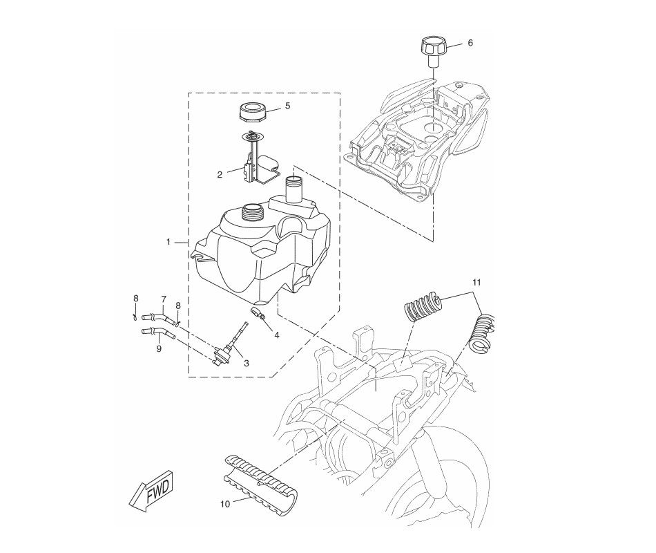 Fuel tank Yamaha Aerox 2-stroke 2013