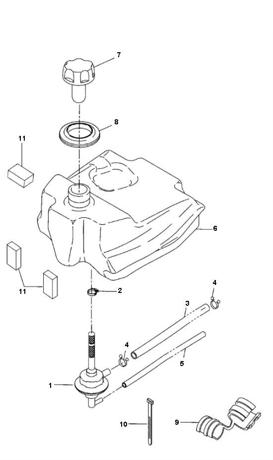 Fuel tank Yamaha Bw's 2-stroke