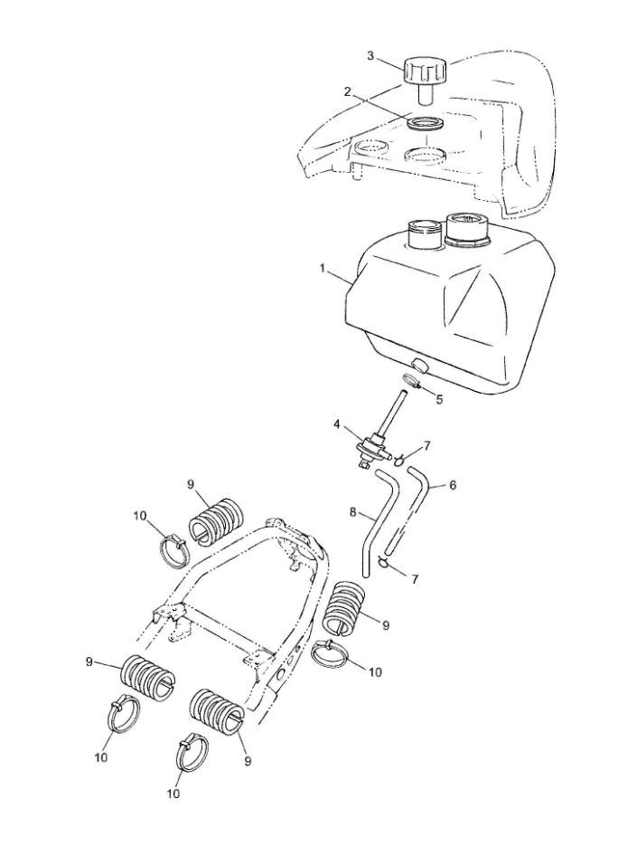 Fuel tank Yamaha Jog-R LC 2-stroke