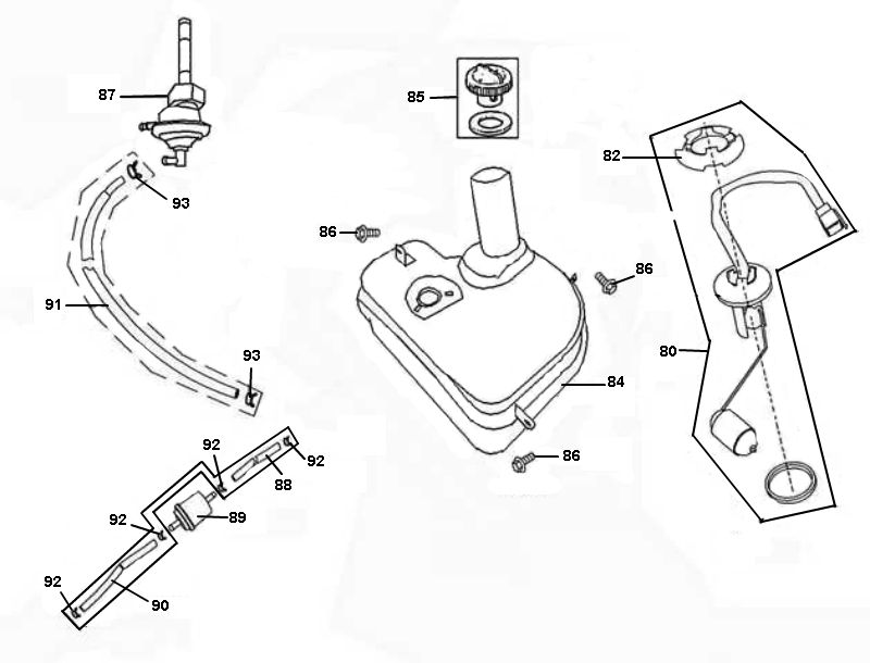Fuel tank Znen Aurora 4-stroke