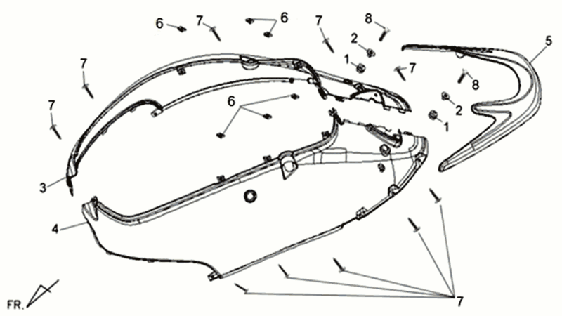 Plating Sym Allo GT (BK007U) matt black