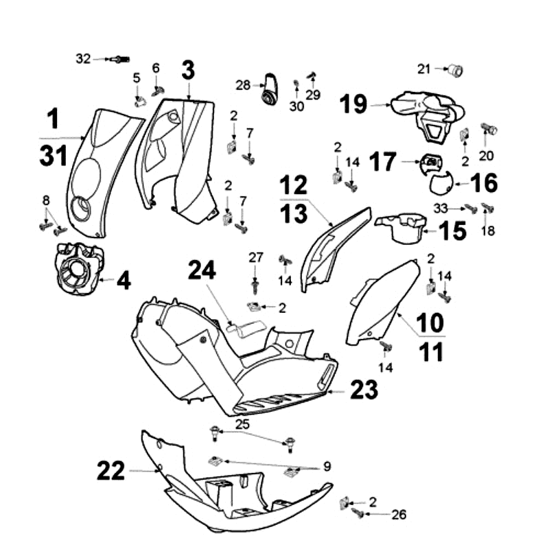 Plating Peugeot Ludix 10 Black