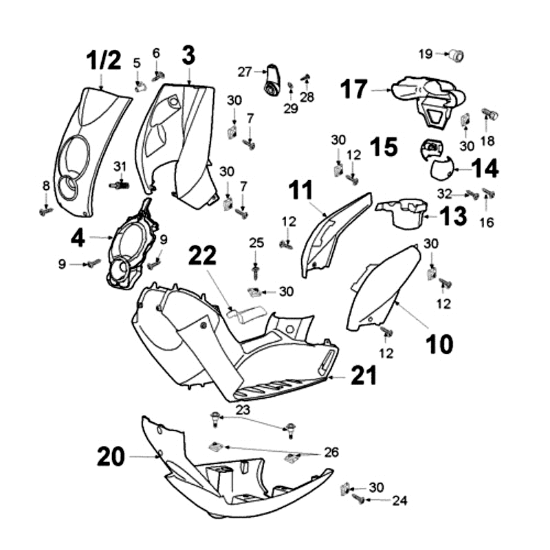 Plating Peugeot Ludix 12 black