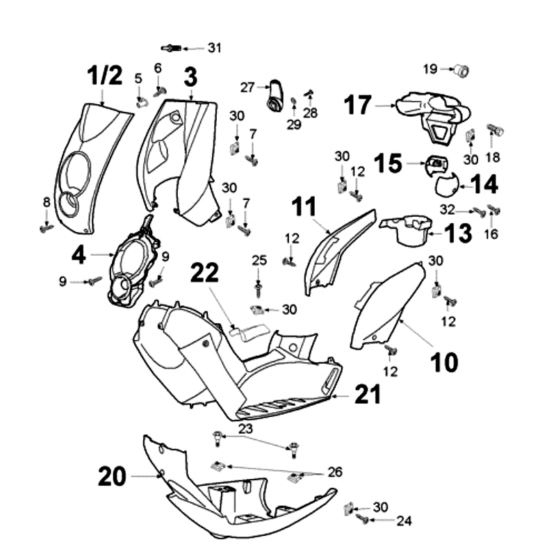 Plating Peugeot Ludix 14 black