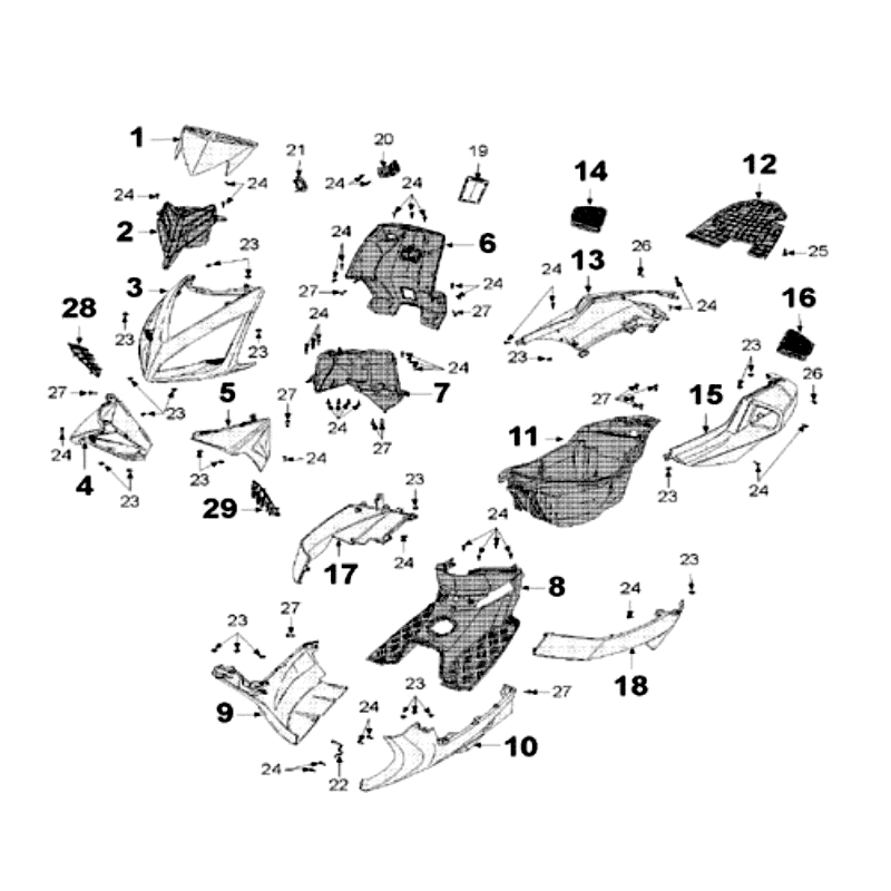 Plating Peugeot Speedfight 3 AC Blue