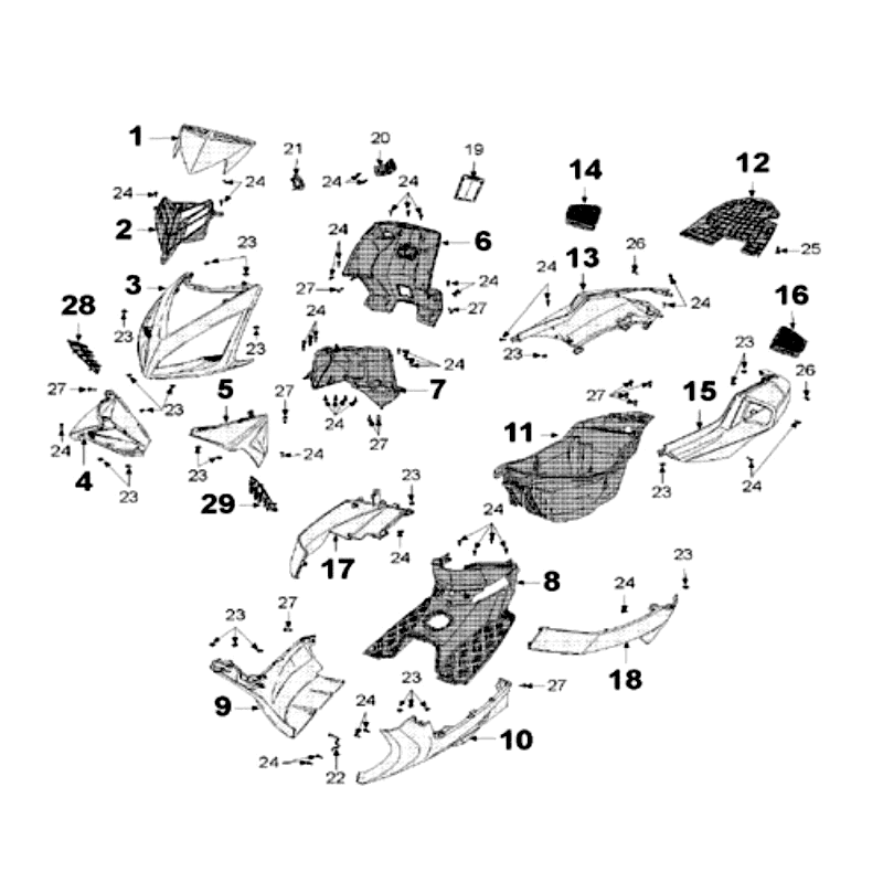 Plating Peugeot Speedfight 3 LC white