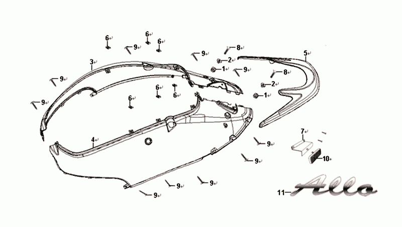 Plating Sym Allo Euro4 (WH-8018P) White