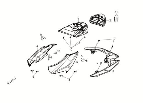 Beplating Sym Crox 50 E3 WIT (WH-8018P)