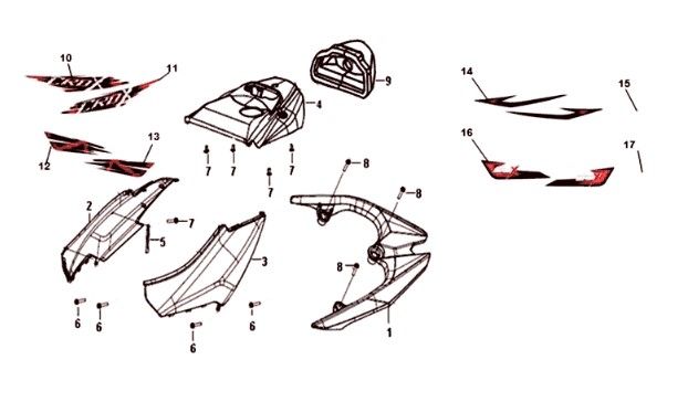 Beplating Sym Crox 50 E4 BLUE/GRAY (BU-300S/GY-7450U)