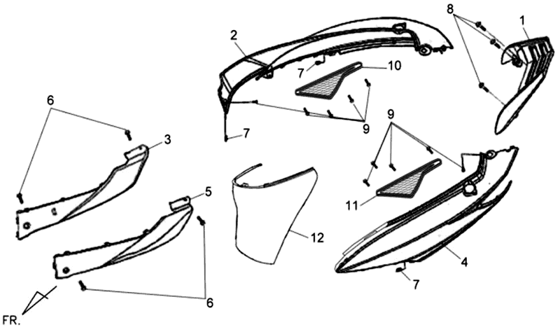 Plating Sym Symphony SR (BK5560) black