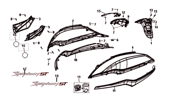 Sym Symphony ST 200I Light Black Plating (BK-7C)