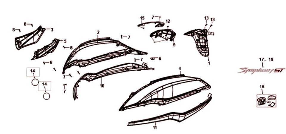 Plating Sym Symphony ST euro4 (WH-006) white