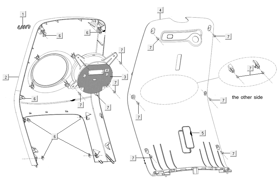 Legshield - front cover Niu M+ sport black