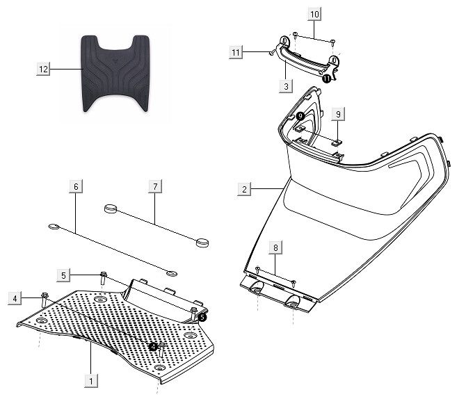Running board - chopbox Niu M1