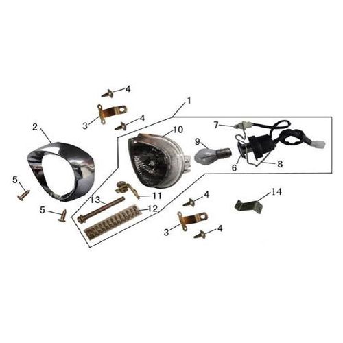 Koplamp BTC Bellagio (12 inch) 10