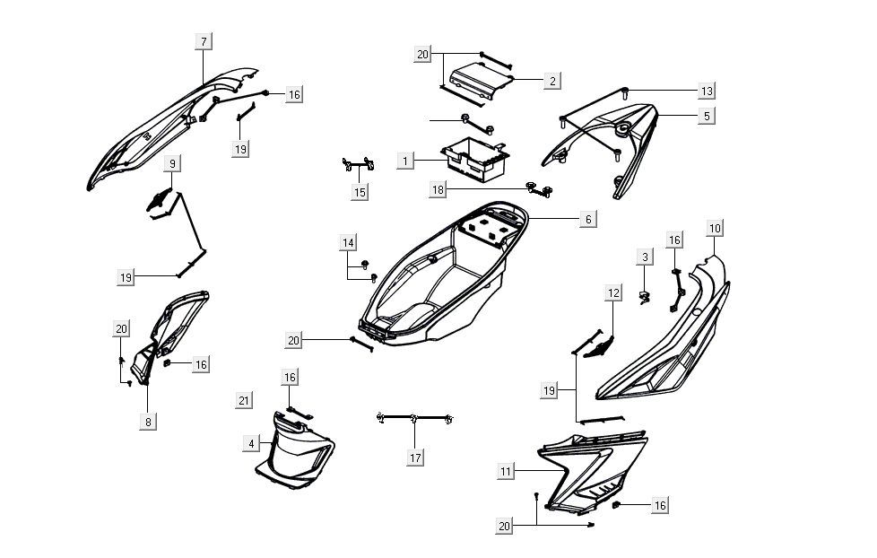 Buddybak Kymco Agility 16'+ 4-stroke injection euro4 black