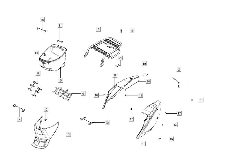 Buddybak Kymco Carry 4-stroke injection euro4 gloss black