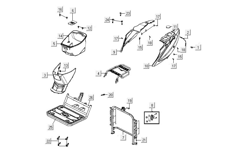 Buddybak Kymco Carry 4-stroke black