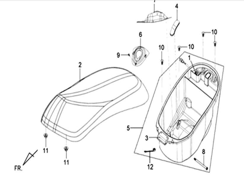 Buddyseat - Helmet Box Sym Mio