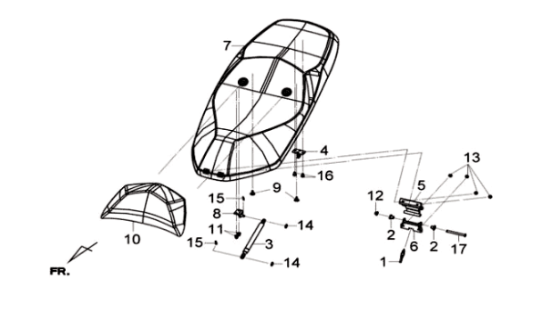 Seat/rear carrier Sym Joymax 125I ABS