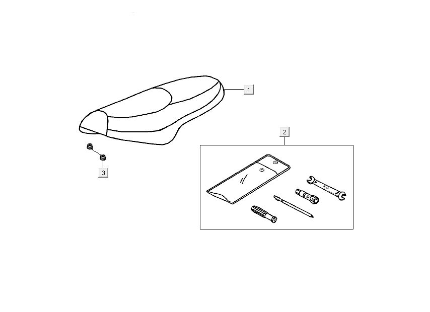Buddyseat Kymco DJ 2-stroke Silver