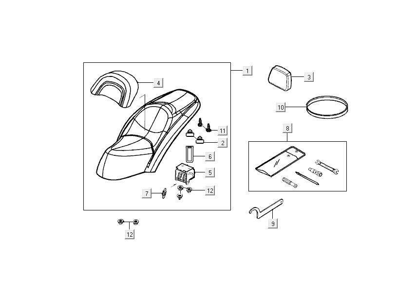 buddyseat Kymco Grand Dink 2-stroke Anthracite