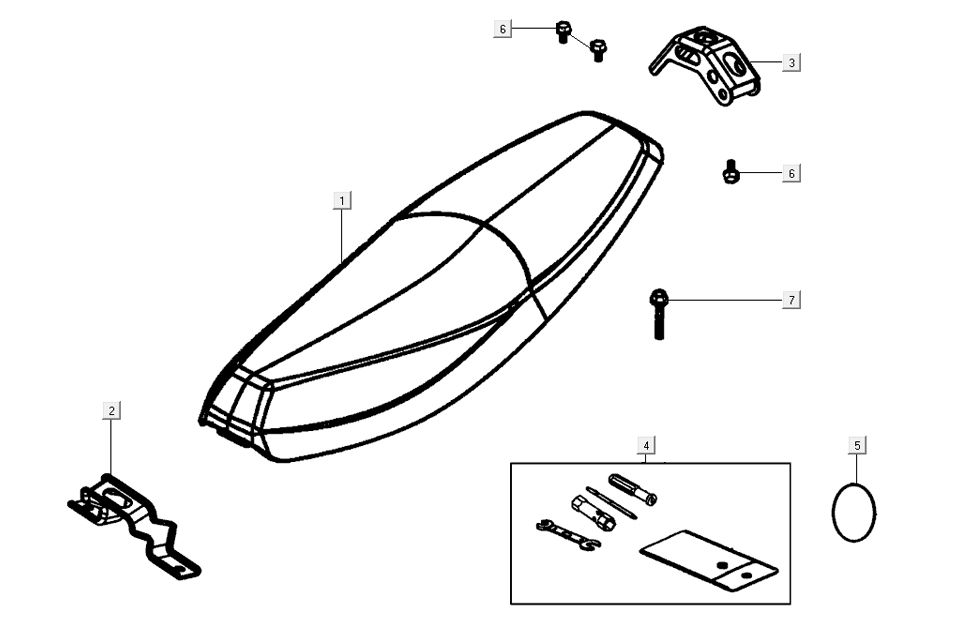 Buddyseat Kymco K-Pipe 4-stroke Gloss Black