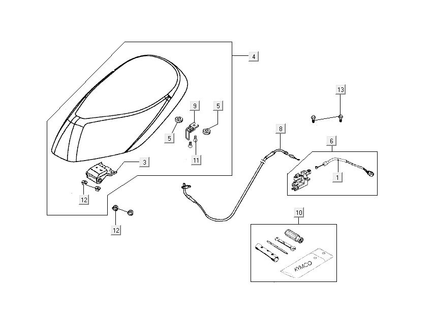buddyseat Kymco Sento 4-stroke blue