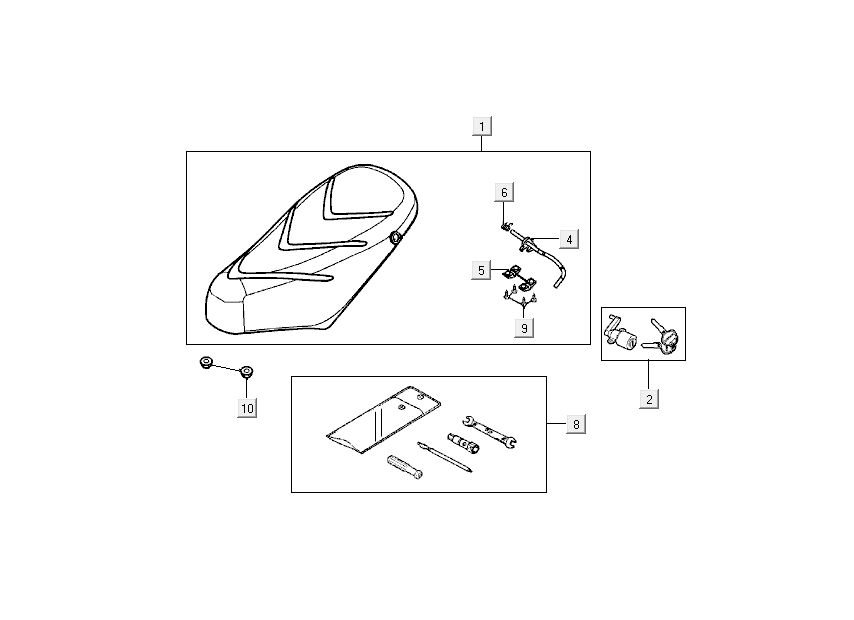 buddy seat Kymco Super9 ac o.m 2-stroke Sports Blue