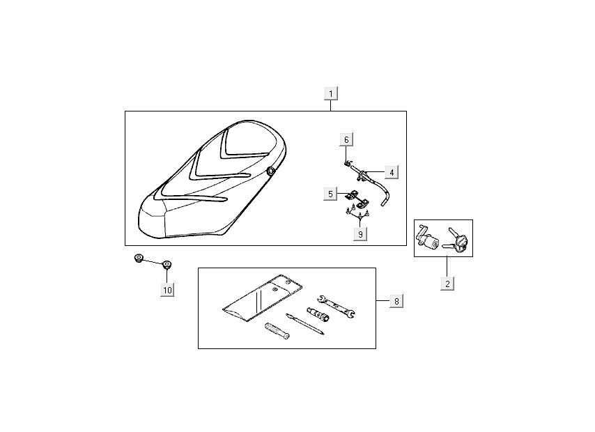 Buddy seat Kymco Super9 2-stroke mm silver